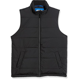 Gilet matelassé bleu clair, veste sans manches bleu poussière pour homme, gilet matelassé décontracté en duvet alternatif - Product Image 1