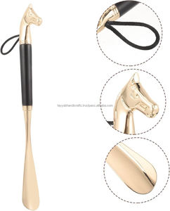 Chausse-pied en métal d'acier inoxydable de longue poignée de corde en cuir de haute qualité pour la vieille femme enceinte - Product Image 4