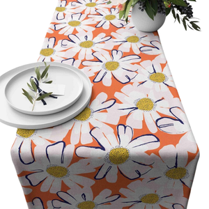 Camino de Mesa Moderno de Poliéster y Algodón con Rayas Florales, Decorativo para el Hogar y Eventos - Product Image 6