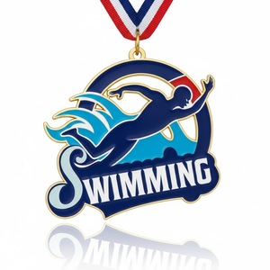 Medallas de natación de metal personalizadas para eventos de campamentos de verano, premios, souvenirs y competiciones. - Product Image 1