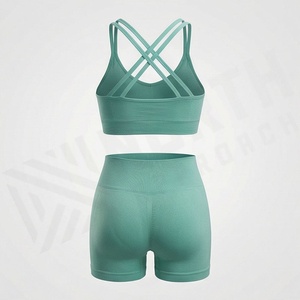 Ensemble de yoga pour femmes, vêtements de fitness, soutien-gorge de sport et leggings, tenue de sport pour la gym, l'entraînement et les exercices, couleur personnalisée - Product Image 2