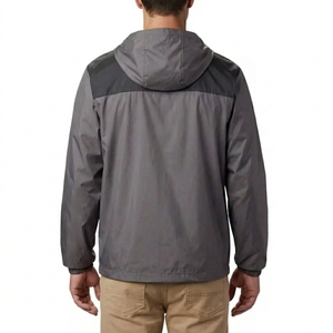 Men <b>Windbreaker</b> Jacket Lightweight Breathable Waterproof Windproof Outdoor Hooded Sports Running Hiking <b>Camping</b> Travel Jacket - Product Image 2