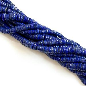 Cuentas facetadas de lapislázuli natural AAA de 5-6 mm, cuentas sueltas de piedra preciosa azul para la fabricación de joyas, hilo de cuentas de lapislázuli de 16 pulgadas - Product Image 2