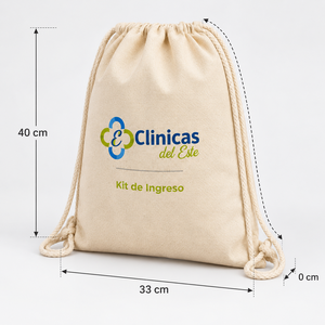 Sac à dos en coton avec cordon de serrage, 140 GSM, coton naturel, 33 x 40 cm, logo personnalisé, unisexe, sport, gym, école, promotionnel, vente en gros, OEM - Product Image 6