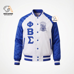 เสื้อแจ็คเก็ตผ้าซาตินสไตล์ร่วมสมัย ฟิ เบต้า ซิกมา |   เสื้อแจ็คเก็ตสไตล์ Preppy ปักลายตัวอักษร กระดุมเดี่ยว สำหรับผู้ชาย ระบายอากาศได้ดี เหมาะสำหรับฤดูใบไม้ผลิ - Product Image 6