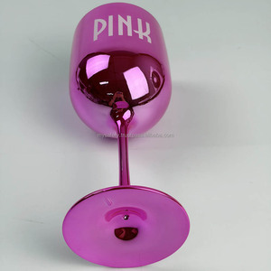 Verre à vin en acrylique électroplaqué personnalisé à faible MOQ, avec logo sur pied, idéal pour les fêtes, mariages, événements et cadeaux promotionnels - Product Image 1