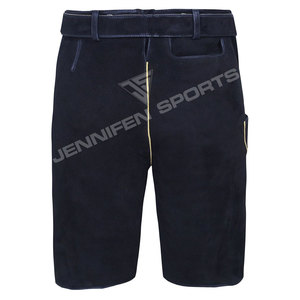 Authentic Bavarian Lederhosen For <b>Men</b> Traditional <b>Black</b> Cowhide Suede Leather <b>Shorts</b> With Custom Embroidered Design Oktoberfest - Product Image 4