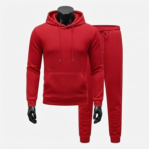 Ensemble de survêtement décontracté pour homme, deux pièces, veste et pantalon, design personnalisé, vente en gros - Product Image 1