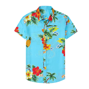 เสื้อชายหาดพิมพ์ลายโลโก้ตามสั่ง เสื้อฤดูร้อนสไตล์ทรอปิคอล ผู้ผลิตเสื้อสำหรับวันหยุดพักผ่อน จำหน่ายจำนวนมาก - Product Image 1