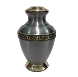 Solid Brass American Cremation Urn for Human Ashes Personalized <b>Memorial</b> <b>Plaque</b> Large Adult Size High Gloss Finish Eco-Friendly - Product Image 5