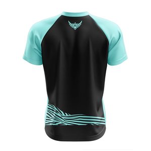 Camiseta de manga corta con cuello en V de algodón y encaje monocromática de alta calidad, estilo veraniego personalizado para hombre, de secado rápido y transpirable. - Product Image 2