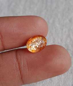 Increíbles Gemas de Confeti de Piedra Solar Natural de Calidad AAA+ Certificadas por IGI, Corte Ovalado, Rojo Anaranjado, 6X8-12X16, Gemas Sueltas para Joyería - Product Image 3