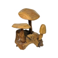 Sculpture en bois en forme de champignon, design Art Déco, respectueuse de l'environnement, de haute qualité, artisanale, décoration de table, décoration d'intérieur, alliant l'organique