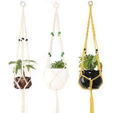 Colgador de Macramé para Plantas Hecho a Mano con Cuerda de Algodón para Interiores y Exteriores |   Soporte Colgante para Macetas Estilo Boho |   Fabricante OEM al por Mayor - Product Image 2