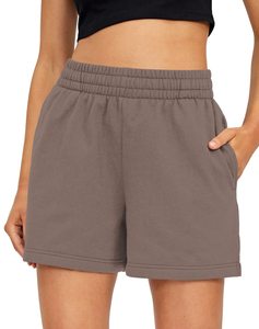 Shorts de sport décontractés pour femmes, taille haute, élastiques, respirants, avec imprimé dessin animé, couleur délavée, style jupe-short, pour l'été - Product Image 4