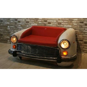 Reproduction Ambassador Car Sofa Leather Upholstery Metal Frame Vintage Style Furniture Bulk Supply Custom Orders - Product Image 4