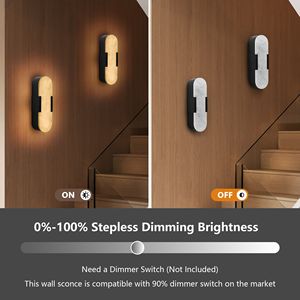 13.8\" Natural Marble Wall Sconce Modern <b>Indoor</b> Black Sconces Set for Bathroom Living Room Bedroom Hallway <b>Stairs</b> Wall <b>Lighting</b> - Product Image 6