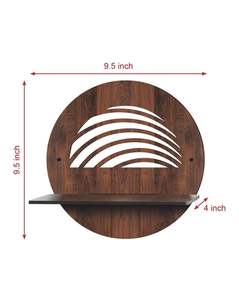 Wooden Wall Shelf Planter Stand Wall Mounted Floating Display <b>Rack</b> Decorative <b>Storage</b> Organizer for <b>Kitchen</b> Bedroom Living Room. - Product Image 2