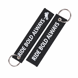 Llavero de tela personalizado con logo de letras, llavero promocional de moda, llavero bordado personalizado, llavero tipo Jet Tag - Product Image 4