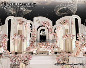 Escenario de Boda de Ensueño Estilo París, Diseño de Puerta Temática, Color Blanco, Escenario Moderno - Product Image 2