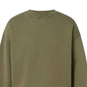 OEM Boxy Fit Oversized Crew Neck <b>Plain</b> <b>Sweatshirt</b> Men's Heavyweight Solid Color Blank Custom Design Unisex Cropped <b>Sweatshirts</b> - Product Image 3