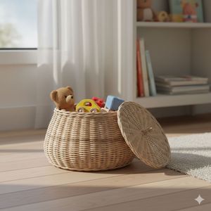 Cesta de Mimbre Navideña Artesanal - Product Image 5