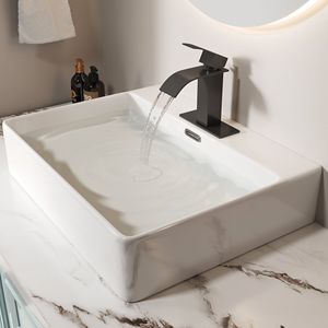 Rubinetto per Lavabo Bothwa Home Harlow da 6 Pollici con Maniglia Singola, Certificato CUPC, Finitura Nero Opaco per Bagno - Product Image 3