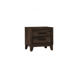 Contemporary 2 Drawer Wood Nightstand Modern Bedroom <b>End</b> <b>Table</b> <b>Storage</b> Cabinet Golden Brown Home Furniture - Product Image 1