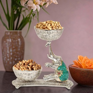 Bol en métal gaufré avec revêtement émaillé, bol de service artistique, bol décoratif pour la table à manger, bol de cuisine pour la décoration de la maison et les cadeaux - Product Image 4