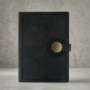 Aurelux <b>A5</b> Premium PU Leather Case Bound Circular Lock Notebook 80 GSM Inner Pages Multicolor Executive <b>Diary</b> for Corporate Use - Product Image 1