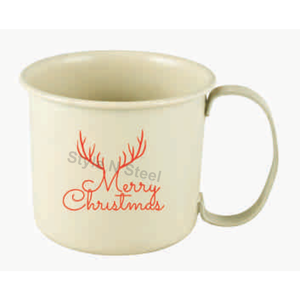 Taza profunda con estampado de Feliz Navidad de acero inoxidable - Product Image 3