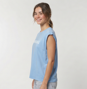 Women's Crew Neck Sleeveless <b>Tank</b> Casual Style 100% Cotton Print <b>Loose</b> Fit Workout Gym Fitness Wear Knitted Fabric <b>Tank</b> <b>Top</b> - Product Image 3