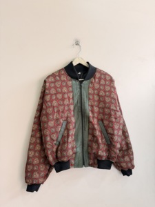 Recycled Sari Silk Bomber <b>Jacket</b> Vintage Winter <b>Jacket</b> Boho Coat - Product Image 6