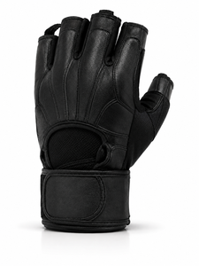 Custom Logo Unisex Leather Half Finger Weight Lifting Gloves Non-Slip Breathable Fasten Closure for Gym Fitness Hand Protection - Product Image 2