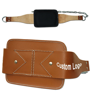 Ceinture de musculation en cuir avec boucle réglable, soutien lombaire pour l'entraînement en force, la musculation, unisexe, cuir brun de qualité supérieure - Product Image 1
