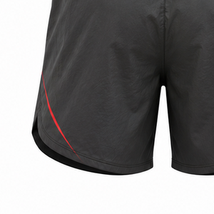 Ensemble de vêtements de sport pour hommes, t-shirt et short athlétiques, légers, à séchage rapide, en maille polyester/coton, vêtements de sport pour la salle de sport - Product Image 5
