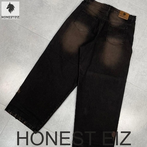 กางเกงยีนส์ทรงบูทคัทสำหรับผู้หญิง ยี่ห้อ HONEST EIZ ระบายอากาศได้ดี ผ้ายีนส์ฟอกสี ทรงหลวม เอวกลาง ความยาวเต็มตัว สไตล์ลำลอง วินเทจ มีเชือกผูก แต่งดีเทลขาดๆ - Product Image 2