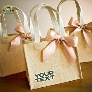 Bolsa de yute impresa personalizada directamente de fábrica, bolso de lona resistente para regalos de seminarios y conferencias - Product Image 1