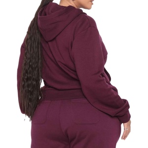 Elegante conjunto de chándal de 2 piezas, chándal personalizado con estampado abullonado para mujer, chándal de lana de algodón de gran tamaño, venta al por mayor, chándales para mujer 2026 - Product Image 1