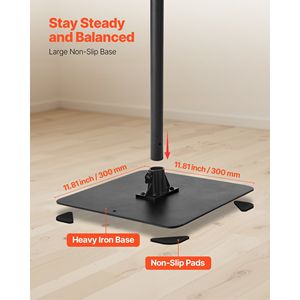 Supporto per Proiettore Regolabile in Altezza da 30,3 a 63,4 Pollici con Rotazione Orizzontale a 360 Gradi e Supporti per Auto - Product Image 5