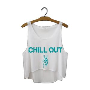 Offre Spéciale Hauts courts décontractés pour femmes Logo personnalisé imprimé débardeurs respirants tissu tissé - Product Image 4