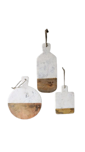 Tabla de Cortar de Madera y Mármol, Rectangular, Reutilizable, Fácil de Limpiar, Tabla para Servir Queso en la Cocina - Product Image 2
