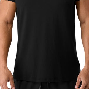 Camiseta Deportiva Ajustada de Algodón Elástico para Hombre con Mangas Enrollables, Ideal para Gimnasio y Entrenamiento, Venta al por Mayor OEM - Product Image 6