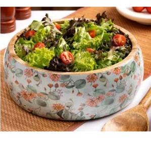 Tazón de Madera para Servir Ensaladas de Frutas con Acabado Esmaltado, Decoración de Mesa, Tazón para Servir Postres y Alimentos para Uso en Servicios de Catering - Product Image 5