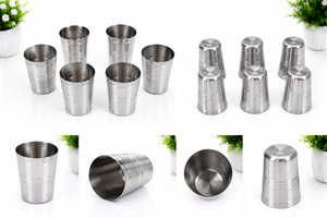 Stainless Steel Classic Style Tumbler <b>Cup</b> Screw-On Cap <b>Reusable</b> Dishwasher Safe Drinking Glass for Home Kitchen Commercial Use - Product Image 2