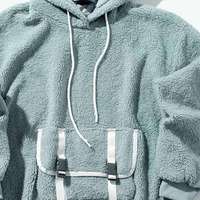 Sweat à capuche unisexe Fussalp surdimensionné en polaire Sherpa pour le ski, pull chaud d'hiver pour homme et femme, sweat-shirt Teddy ample pour le snowboard