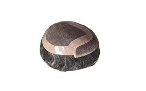 Peluca de Cabello Humano con Encaje Frontal Mono, Cabello Chino Virgen Remy, Parches de Cabello, Liso Kinky, Ondulado de Agua, Ondulado Profundo 1b+gris - Product Image 6