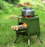 Poêle à bois portable pliable multifonctionnel pour le camping en plein air, le pique-nique, le barbecue et le chauffage