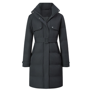 Manteau élégant pour femme, veste d'hiver chaude, longue, tendance, vêtement d'extérieur pour femme, manteau à manches longues, fermeture boutonnée sur le devant, décontracté - Product Image 1