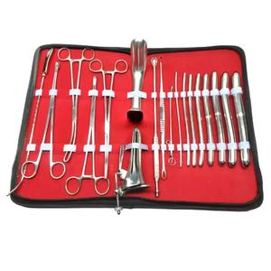 Juego de Instrumentos de Dilatación y Curetaje (D&C) de Acero Inoxidable para Ginecología – Kit con Espéculo, Dilatadores y Curetas de un Solo Uso - Product Image 2